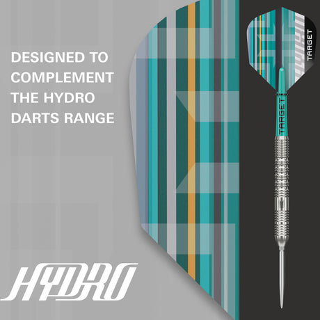 Target Hydro Pro Ultra Dart Flights (3 Sets) image highlighting the compatible Target Hydro dart range.