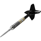 Target Japan Beau Greaves Japan Edition Swiss Point Steel Tip Darts close up image highlighting the barrel grip texture, coating, machining, and design details