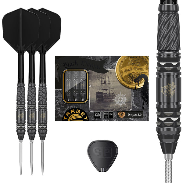 Black Marque Dragon G2 90% Tungsten SP Steel Tip Darts by Target