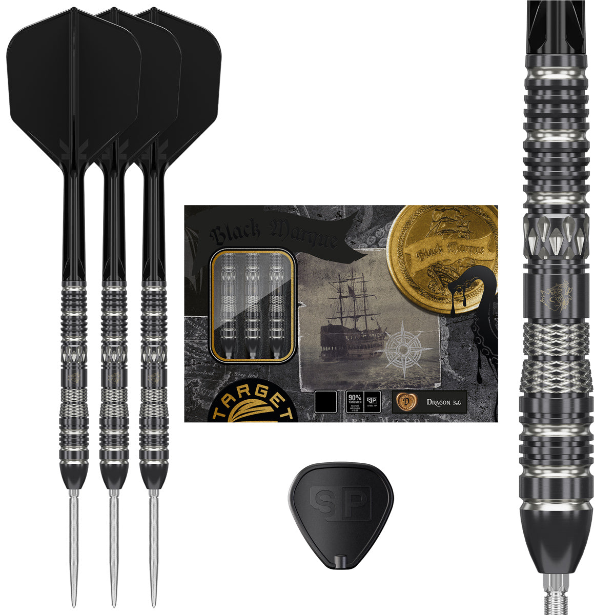 Target Japan Black Marque Dragon G3 90% Tungsten SP Steel Tip