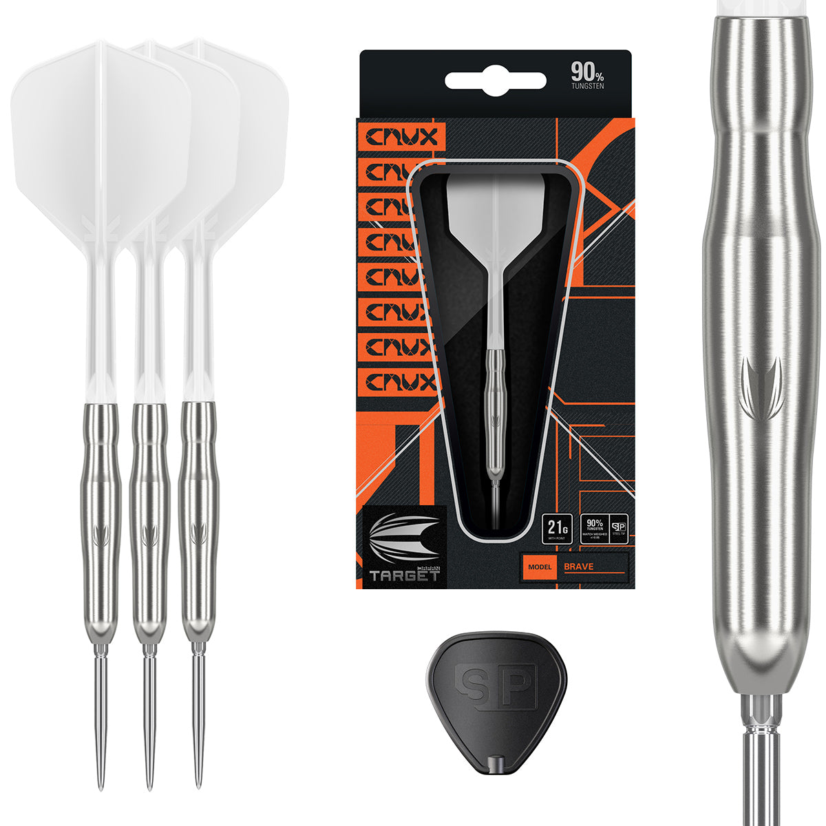 TARGET CRUX BRAVE ダーツセット Crux JPN Brave 90% Tungsten SP Steel Tip Darts by Target Japan