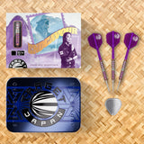 Target Japan Endeavour G2 Swiss Point Steel Tip Darts lifestyle image showing a premium darts setup and playing environment
