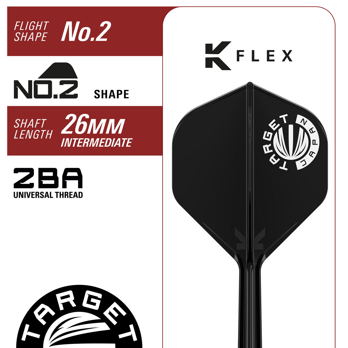 Target Japan Harith Lim Hot Shot G3 Swiss Point Steel Tip Darts image displaying the included flight and shaft configuration