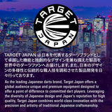 Target Japan brand information and K Flex technology overview featuring the Haruki Muramatsu Rising Sun range