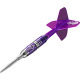 Target Japan Kasumi Sato Endeavour G3 Swiss Point Steel Tip Darts close up image highlighting the barrel grip texture, coating, machining, and design details