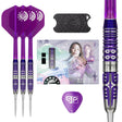 Target Japan Kasumi Sato Endeavour G3 Swiss Point Steel Tip Darts main product image showing the darts, packaging, flights, shafts, and included accessories