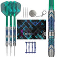 Target Japan Kaze Series Ceros 03 Swiss Point Steel Tip Darts main product image showing the darts, packaging, flights, shafts, and included accessories