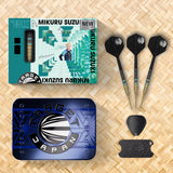 Target Japan Mikuru Suzuki The Miracle G7.5 Swiss Point Steel Tip Darts lifestyle image showing a premium darts setup and playing environment
