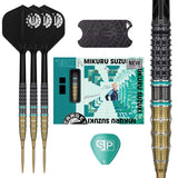 Target Japan Mikuru Suzuki The Miracle G7.5 Swiss Point Steel Tip Darts main product image showing the darts, packaging, flights, shafts, and included accessories