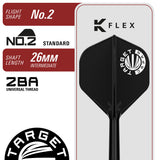 Flight specifications and dimensions for the Target Japan Mitsumasa Hoshino Pyro G12 Swiss Point 90% Tungsten Steel Tip Darts