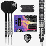 Image of the Target Japan Mitsumasa Hoshino Pyro G12 Swiss Point 90% Tungsten Steel Tip Darts displayed for retail sale with product packaging