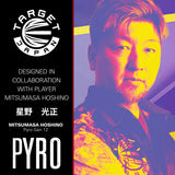 Player feature card showcasing Mitsumasa Hoshino and the Pyro G12 design