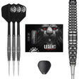 Paul Lim The Legend Gen 8 Swiss Point Steel Tip Darts main product image showing the darts, packaging, flights, shafts, and included accessories