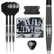 Target Japan Paul Lim The Legend Gen 9 Swiss Point Steel Tip Darts main product image showing the darts, packaging, flights, shafts, and included accessories