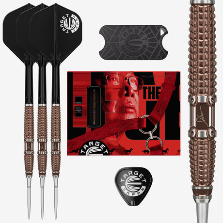 Image of the Target Japan Paul Lim The Legend Swiss Point 90% Tungsten Steel Tip Darts displayed for retail sale with product packaging