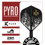 Close up image highlighting the design, profile and printed artwork of the Target Japan Pyro G2 K Flex