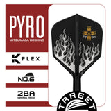 Close up image highlighting the design, profile and printed artwork of the Target Japan Pyro G2 No.6 K Flex