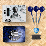 Lifestyle image of the Sereno G3 Swiss Point Darts in a premium darts setup