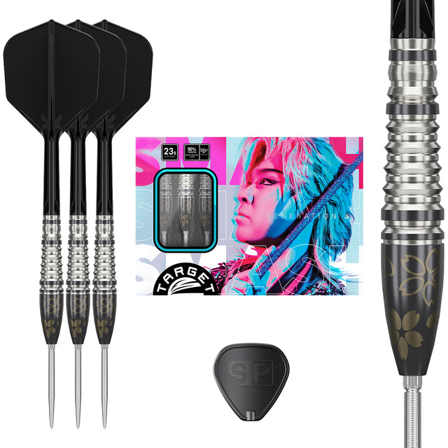 Smash G3 Steel Tip Darts main product image showing the darts, packaging, flights, shafts, and included accessories