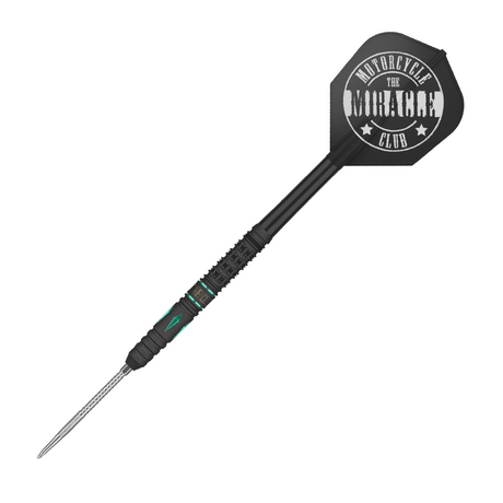 The Miracle Mikuru Suzuki G5 Swiss Point Steel Tip Darts close up image highlighting the barrel grip texture, coating, machining, and design details