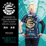 Mikuru Suzuki player branding image featuring The Miracle G7 darts collection