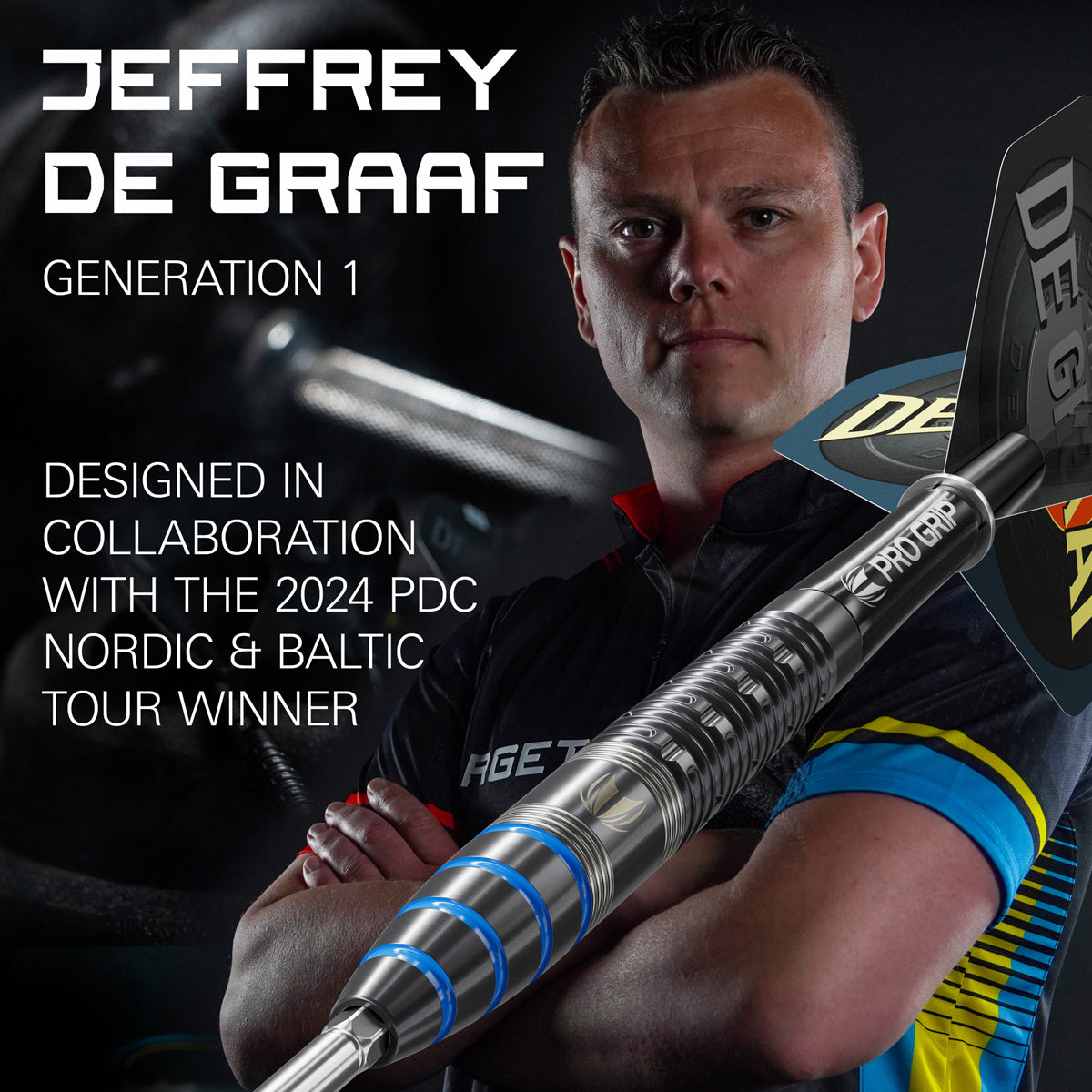Jeffrey De Graaf player branding image featuring signature styling and modern Target performance design
