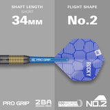 Josh Rock Brass darts flight and shaft specifications image displaying the included setup configuration
