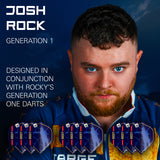 Josh Rock G1 Pro Ultra Dart Flight x 3 Sets by Target image highlighting the compatible Target Josh Rock G1 dart range.