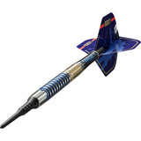 Josh Rock G1 Soft Tip Darts close up image highlighting the barrel grip texture and precision machining detail