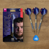 Josh Rock G1 SP Steel Tip Darts lifestyle image showing the darts in a premium playing environment
