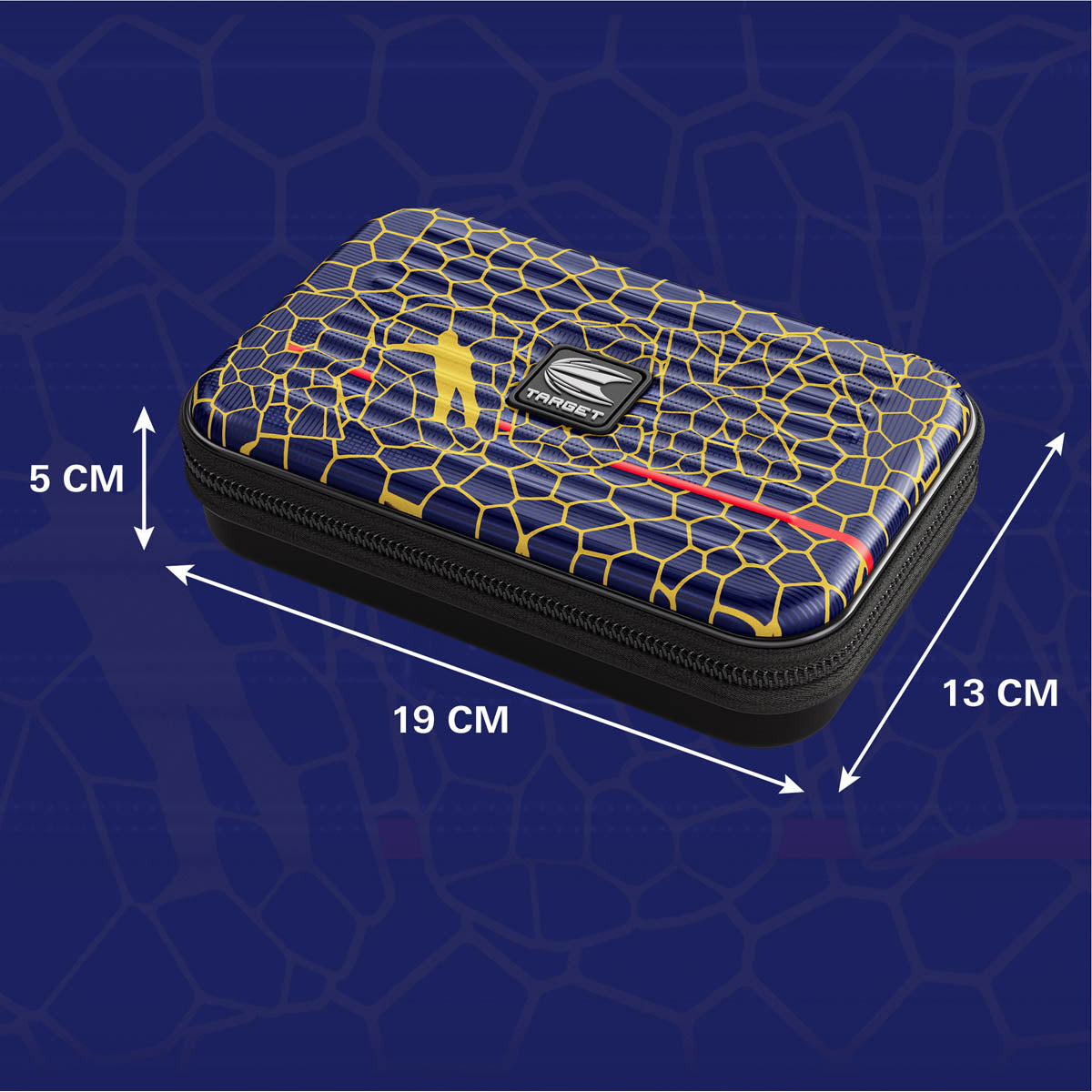 Target Josh Rock Takoma XL Dart Case dimensions image showing product measurements and storage capacity
