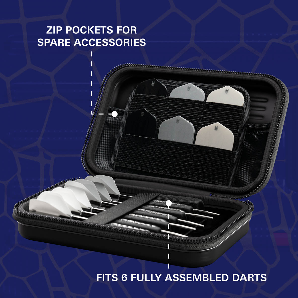 Target Josh Rock Takoma XL Dart Case image showing the inside of the case with storage compartments and layout