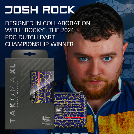 Target Josh Rock Takoma XL Dart Case outer box image showing the retail packaging and branding