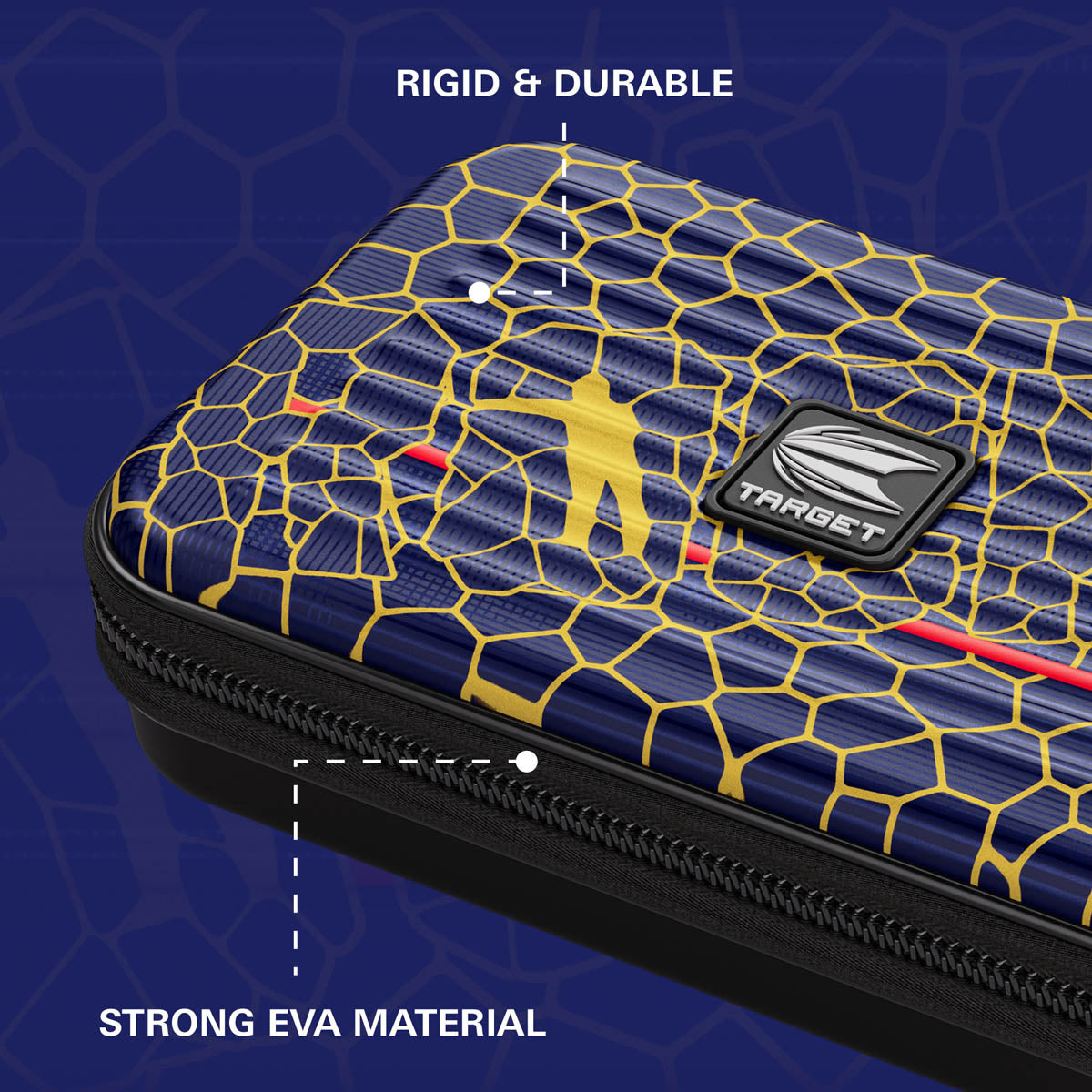 Target Josh Rock Takoma XL Dart Case image highlighting the external materials, zip, handle, branding, and protective construction