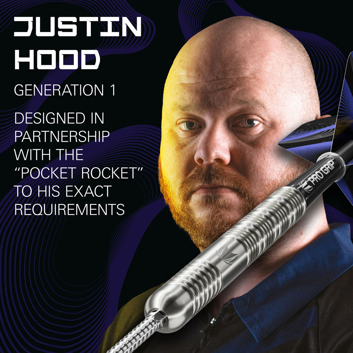 Target Justin Hood G1 Swiss Point 90% Tungsten Steel Tip Darts