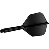 K,Flex Black No6 One Piece Flights by Target angled view highlighting the product design and profile.