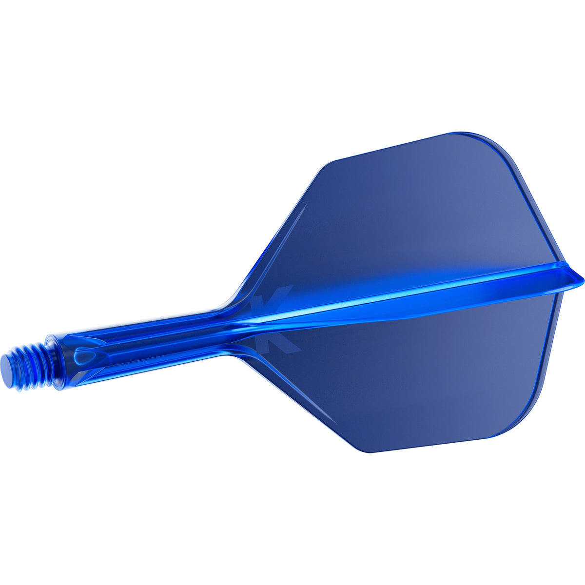 K,Flex Blue No6 One Piece Flight by Target angled view highlighting the product design and profile.