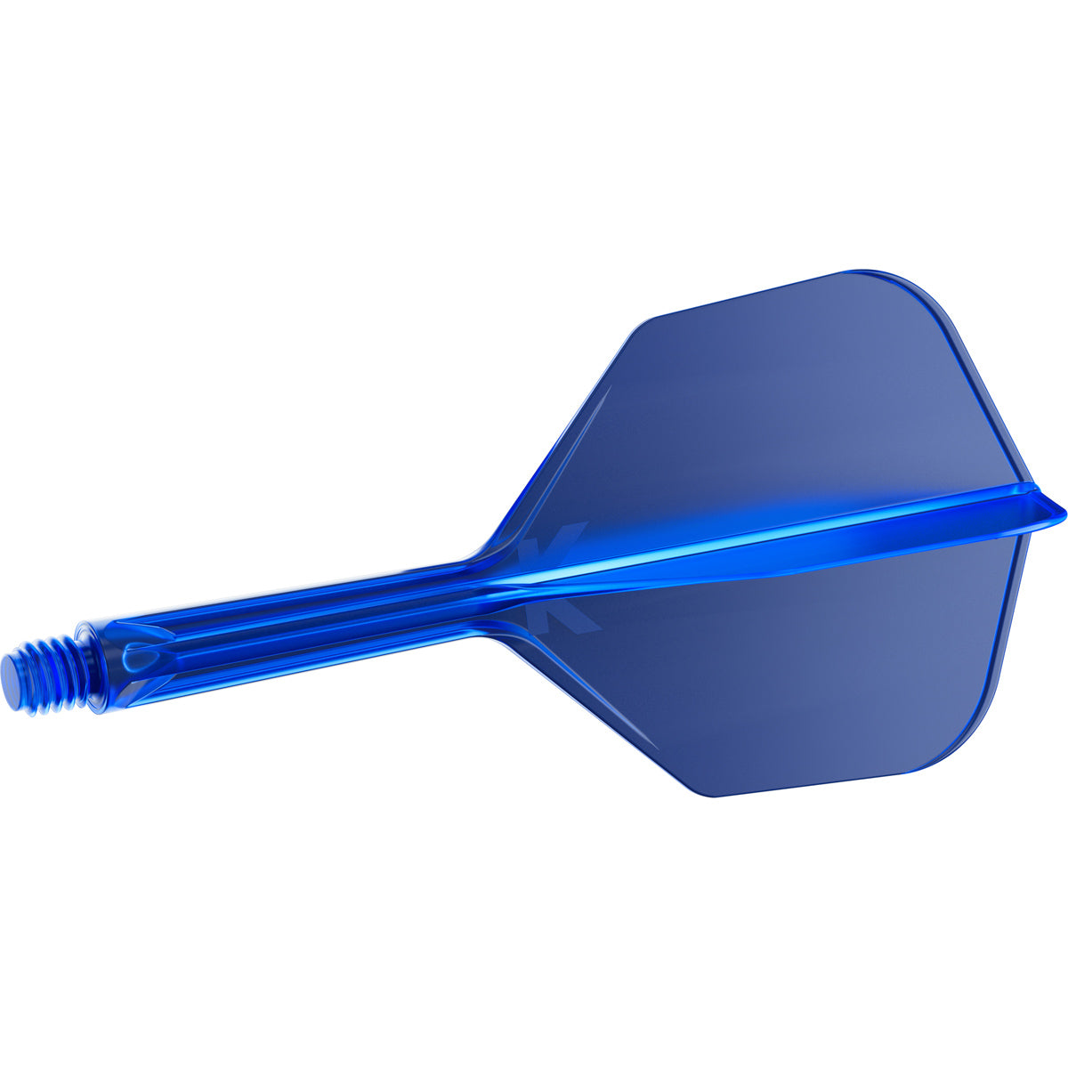 K,Flex Blue No6 One Piece Flight by Target angled view highlighting the product design and profile.