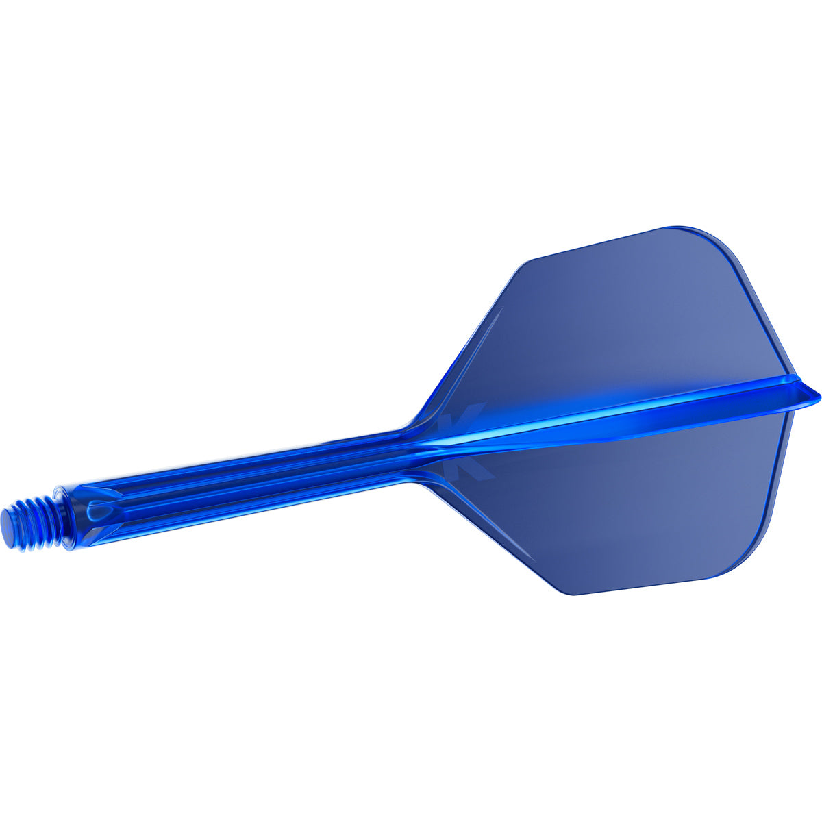 K,Flex Blue No6 One Piece Flight by Target angled view highlighting the product design and profile.
