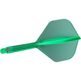 K,Flex Green No2 One Piece Flight by Target angled view highlighting the product design and profile.