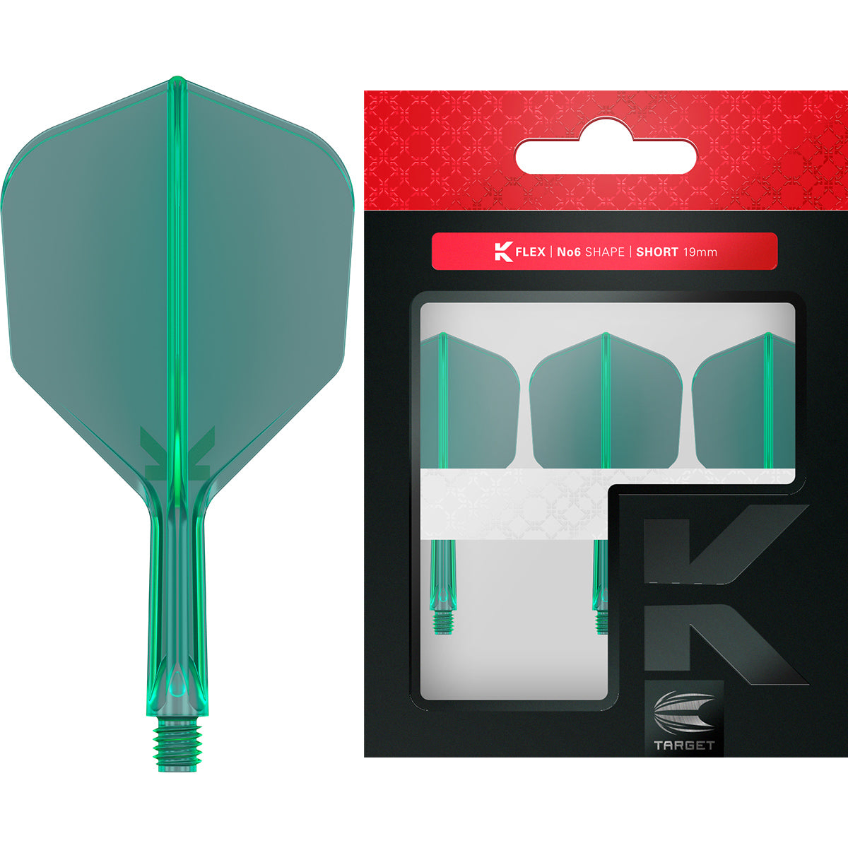 K,Flex Green No6 One Piece Flight by Target image showing the retail packaging.