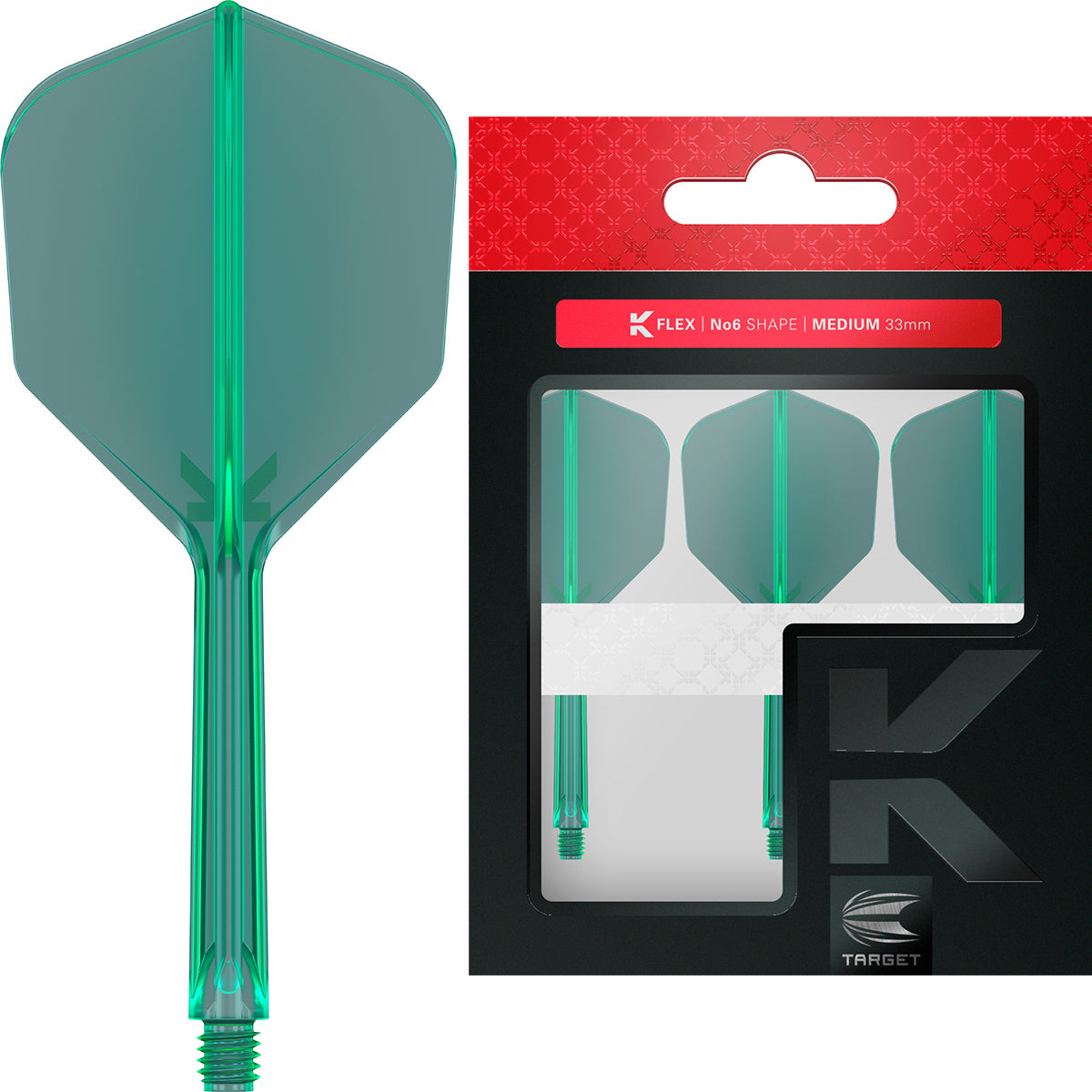 K,Flex Green No6 One Piece Flight by Target image showing the retail packaging.