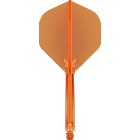 K,Flex Neon Orange No2 One Piece Dart Flights by Target main product image on a white background.