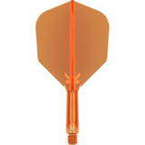 K,Flex Neon Orange No6 One Piece Dart Flights by Target main product image on a white background.