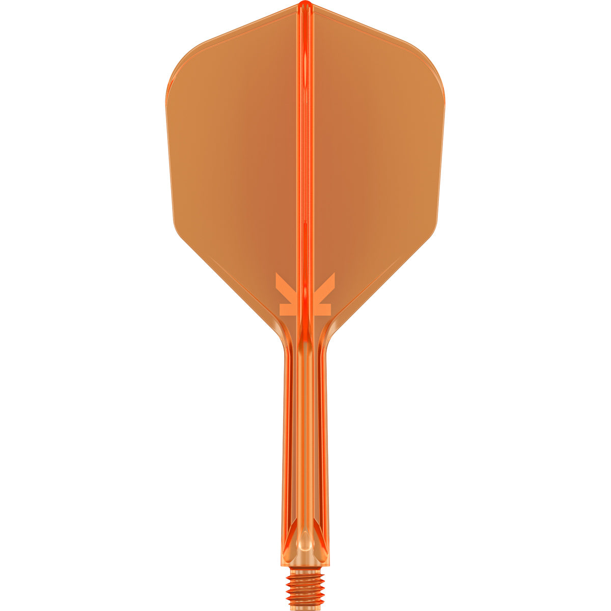 K,Flex Neon Orange No6 One Piece Dart Flights by Target main product image on a white background.