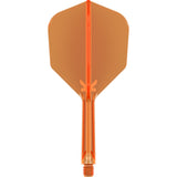 K,Flex Neon Orange No6 One Piece Dart Flights by Target main product image on a white background.