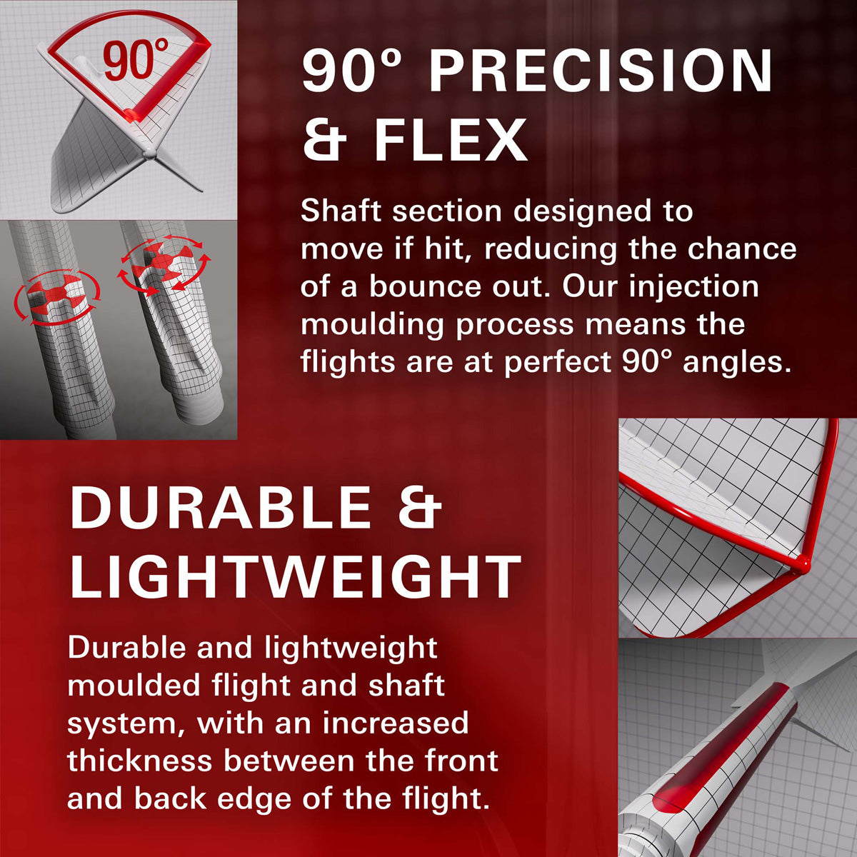 K,Flex Neon Orange No6 One Piece Dart Flights by Target promotional graphic highlighting the key features and performance benefits.