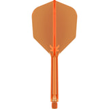 K,Flex Neon Orange No6 One Piece Dart Flights by Target main product image on a white background.