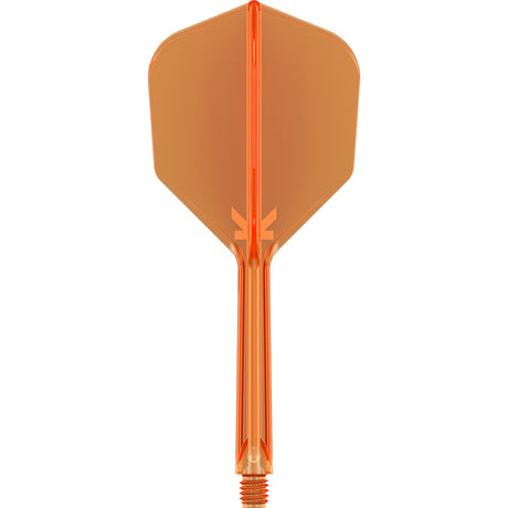 K,Flex Neon Orange No6 One Piece Dart Flights by Target main product image on a white background.