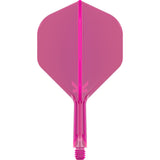 K,Flex Neon Pink No2 One Piece Dart Flights by Target main product image on a white background.